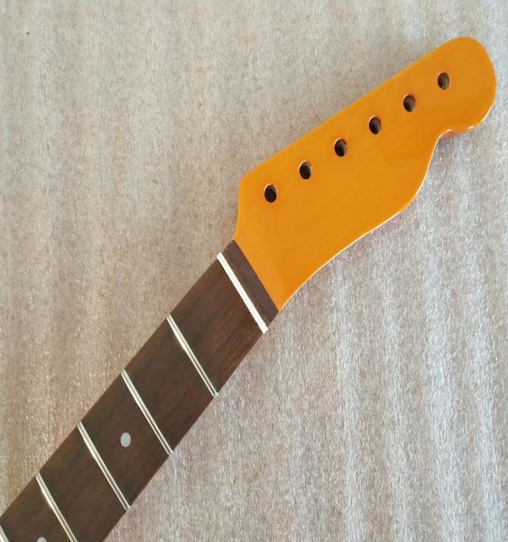 21 Frets Maple Guitar Neck para TL Style Rosewood Fingerboard Yellow6366997