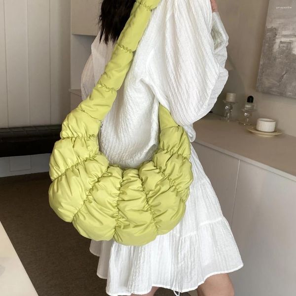 Umhängetaschen Zitronentasche für Frauen Designer plissierte Wolke Vielseitige leichte Kapazität Großkapazität Knödel Crossbody Handtasche Totes