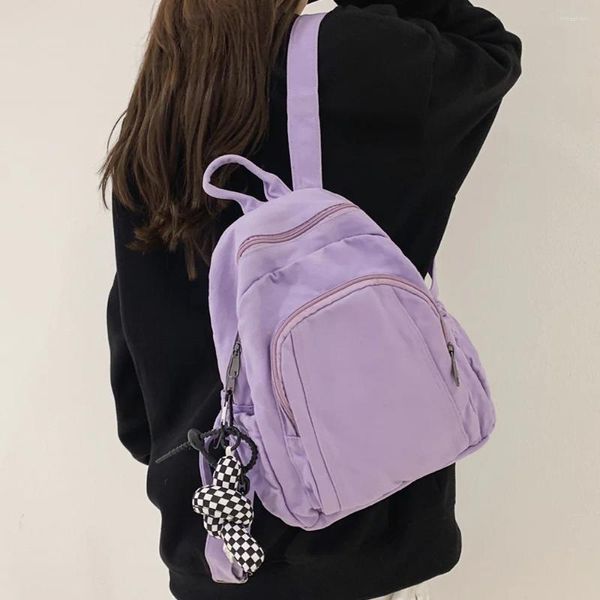 Rucksack kleine Leinwand Frauen Girl School Bag Fashion College Vintage weibliche Reisungsdamen