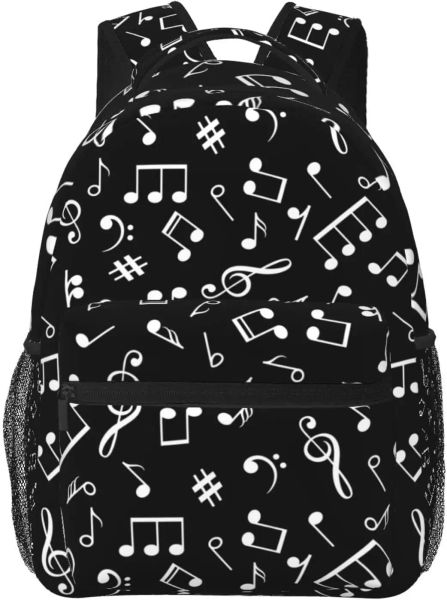 Sırt çantaları piyano müzik notu sırt çantası moda seyahat yürüyüş kampı gün çantası bilgisayar sırt çantaları erkekler için kitap çantası kadınlar