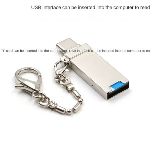 2024 LEITOR DE CARTO MICRO SD/TF TIPO C Leitor de cartões de memória MacBook ou smartphone com interface USB-C para leitor de cartões MacBook