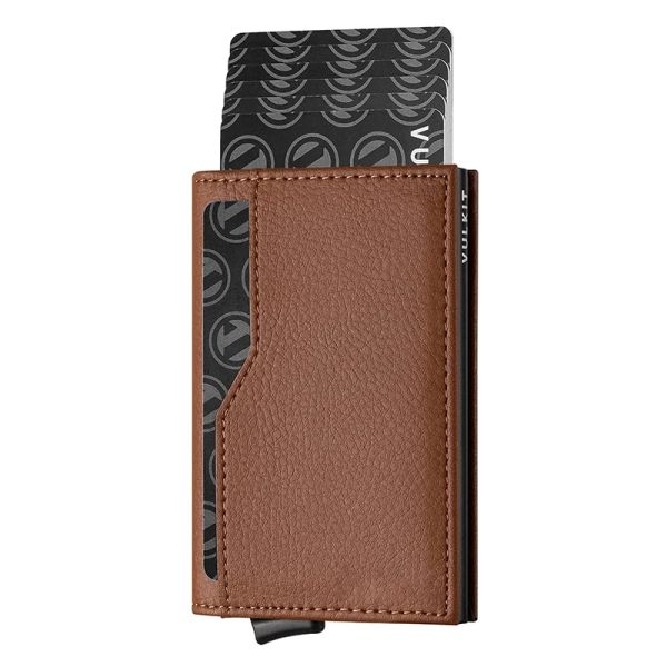 Portafogli Nuovo arrivo Black Small Wallets Titolo della carta di credito Case doppio ID Finestra RFID Bloccante Portafoglio in pelle automatica per le note Note