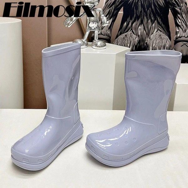 Botas à prova d'água que não deslizam as principais mulheres 2024 externas de espessura de barra de chuva, altura aumentando a marca