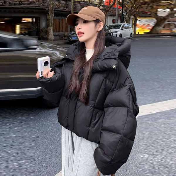 Live -Produkt Spring Internet Berühmtheit gleicher weißer Gans Down Puff American Bread Short Style Jacke für Frauen