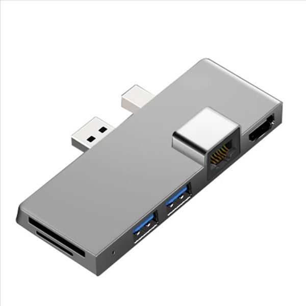 Станции для Surface Pro 4 5 6 Docking Station Hub с 4K HDMicabatible TF Card Reader Gigabit Ethernet 2 USB 3.1 Gen 1 Порт A