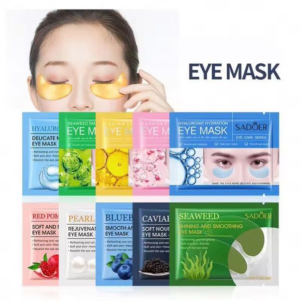 Anti -Falten -Augen -Maske Kollagen Feuchtigkeitsfeuchtigkeitsspendend Kräuter -Whitening -Augenflecken für Auge Bags, die trockene Augen dunkler Kreis und Schwellungen festlegen