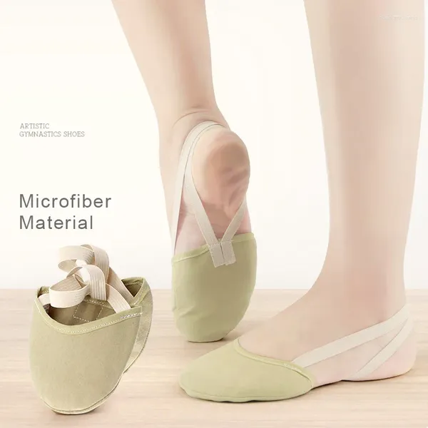 Tanzschuhe rhythmischer Schuh für Damen Kinder Fußtangs halbe Sohle flache Hausschuhe Womentwist Ballet Gymnastik