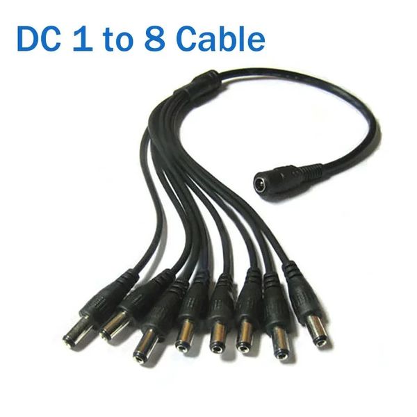 1PCS CCTV -Überwachungskamera 1 DC weiblich bis 2/3/4/5 männlicher Stecker Netzkabel -Adapter -Stecker Kabel -Splitter für LED -Streifen 2020 Neu