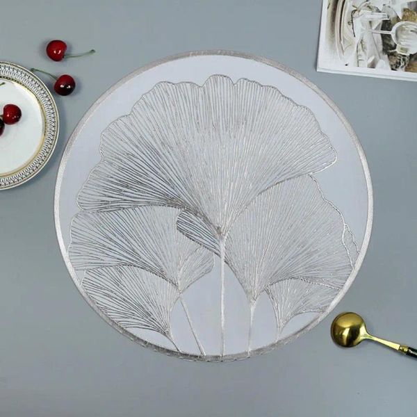 Tischmatten Einfache elegante Placemat Blumenblätterblatt Design Hitzebeständige Taschen für das Haus der Hochzeitsküche zu Hause