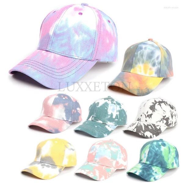 Ball Caps Men Hat Hat Women Women Baseball Protection Color Color Tie Dyed Punk Hip Hop Performance Street Dance