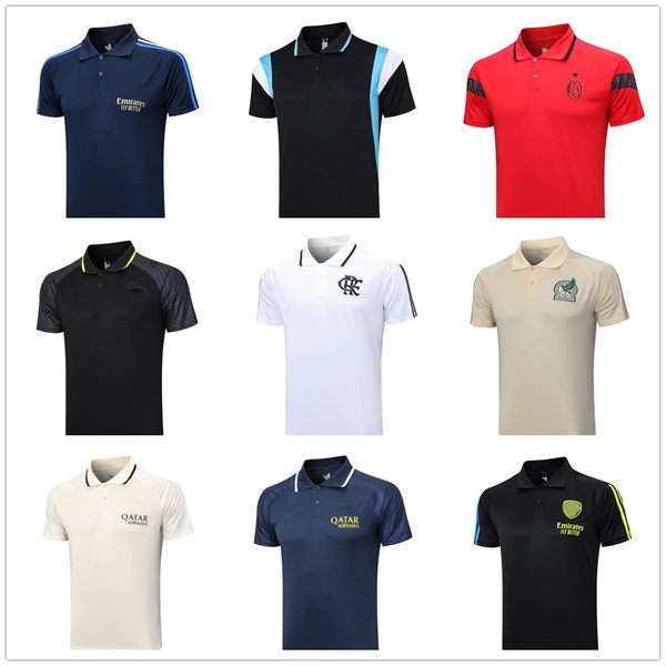 2024 25 Männerpolo -Hemd für Erwachsene Mbappe Haaland Pulisic Rafa Leao Verschiedene Club Mailand Polo -Shirts
