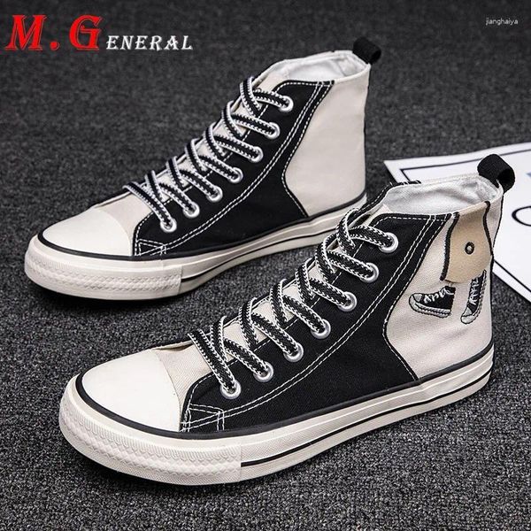 Fitness Shoes Moda Man Man Homem Casual Plimsoll Sneakers Men 2024 Lace Up Board Sapato Non Slip Flat Men's High Top Lightweight C6