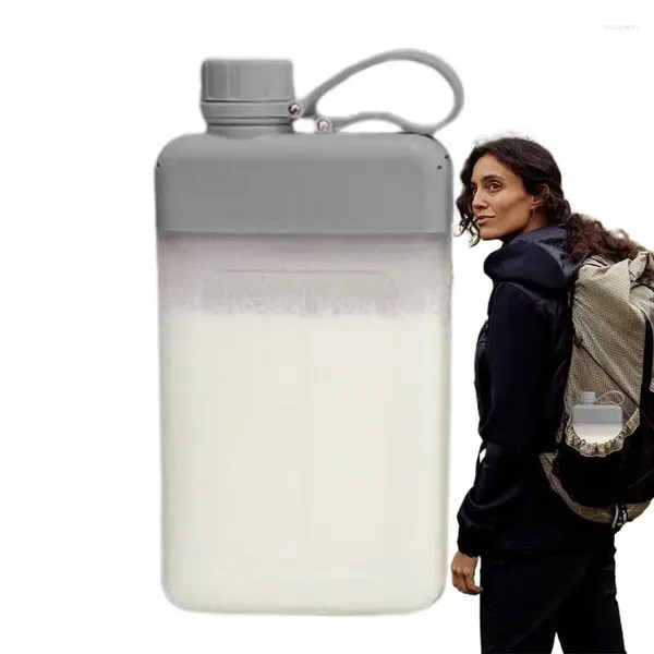 Garrafas de água garrafa plana para a bolsa 450ml Design de viagem bebendo