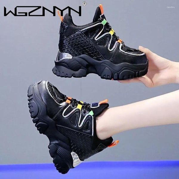 Scarpe casual sneakers ad alta piattaforma donne 2024 sports sports sports sports istruttori vulcanizzati donna grosso zapatillas mujer