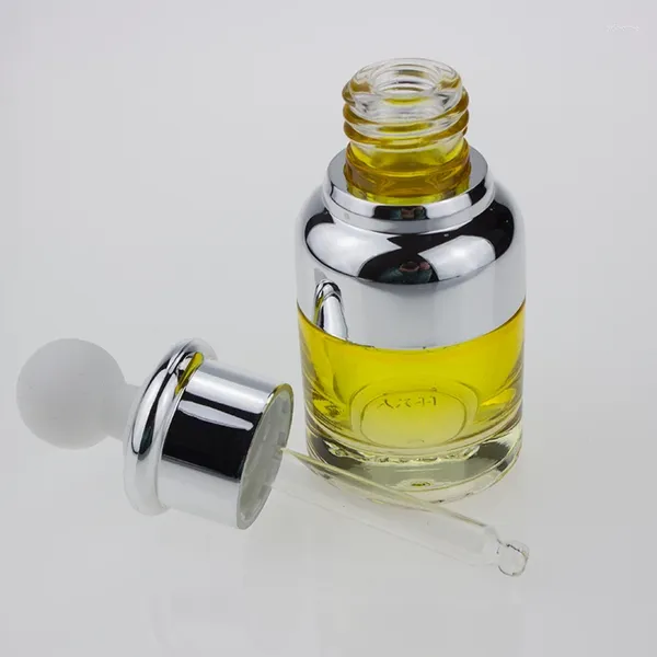 Bottiglie di stoccaggio 100 pezzi in vetro da 20 ml bottiglia di olio essenziale vuoto all'ingrosso con giallo contagocce e forniture