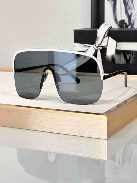 Óculos de sol da marca de luxo de alta qualidade Óculos de sol femininos de uma peça de sol da moda Proteção da radiação quadrada UV Óculos de sol UV
