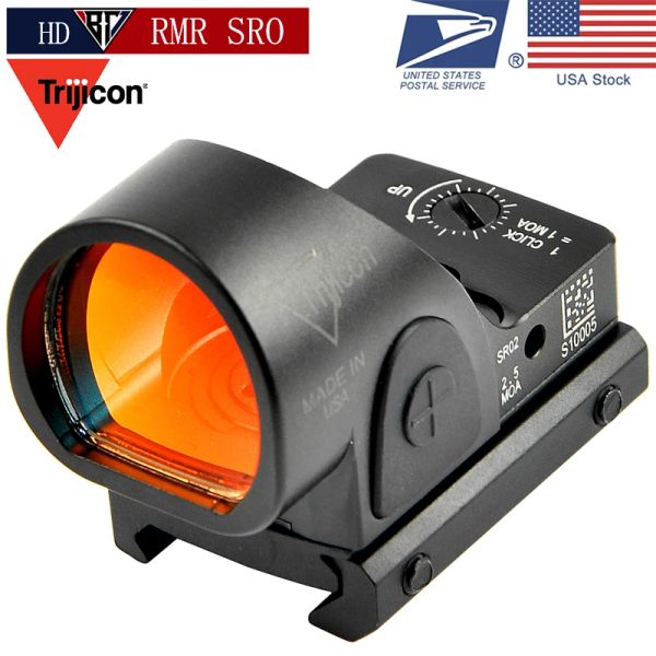 Scopes Trijicon Sro Red Dot Прицел прицел RMR Red Dot Mro Tactical Optics Findcope Fit 20 -мм рельсовый прицел RMT винтовка для охоты