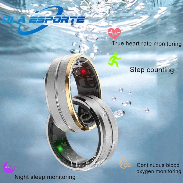 Multifunktionale Smart Ring Health Überwachung wasserdichte Herzfrequenzmultisportmodi Frauen Männer Smart Ring für Android iOS 240414