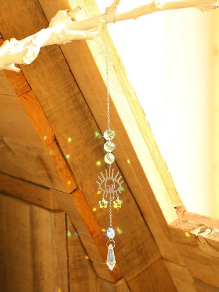 Decorazioni da giardino 1pc a stella a forma di cristallo suncatcher finestra solare catcher chakra prisma orning ornaments suncatcher dono outdoor decors
