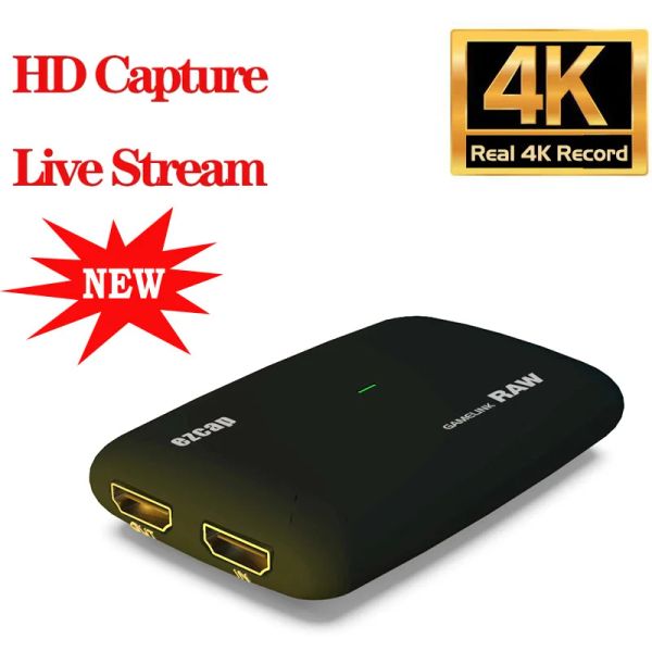 Lens Orijinal 4K 30 1080P 120FPS HD60 USB 3.0 HDMI Video Yakalama Kartı Oyunu TV Kutusu Kamera Kayıt Cihaz Çizgisi Canlı Akış Plakası