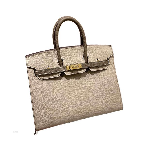 Bolsa artesanal de alta qualidade Design de marca de luxo feminino 5A Color S2/Trench/Ck18/Etoupe 25cm Golden Hardware