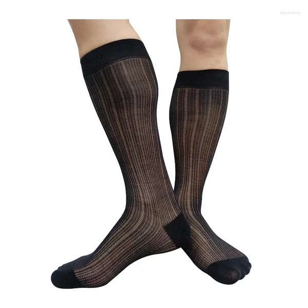 Herrensocken Knie hohe Herren formelle Kleideranzug schwarz gestreift durch sexy Dessous Strock Schlauch Geschäft Hochzeitsgeschenke