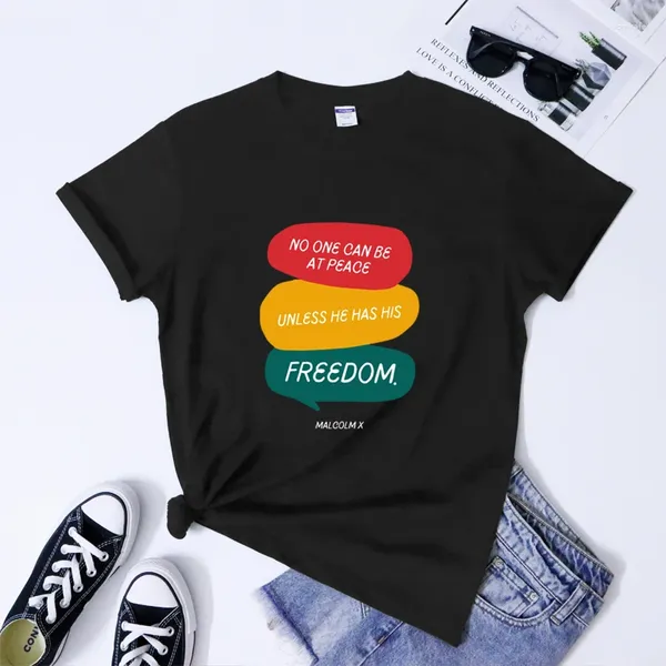 Женские футболки T Никто не может быть в мире рубашки Camiseta Unisex с коротким рукавом с коротким рукавом хипстерская свобода футболки