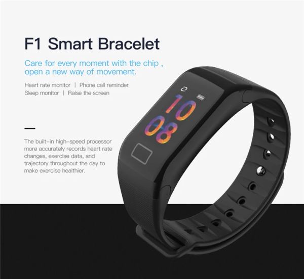 Armbänder Keating F1 plus Smart Band Blutdruck wasserdichtem Farbbildschirm Sport Smart Armband Herzfrequenzmonitor Smart Armband