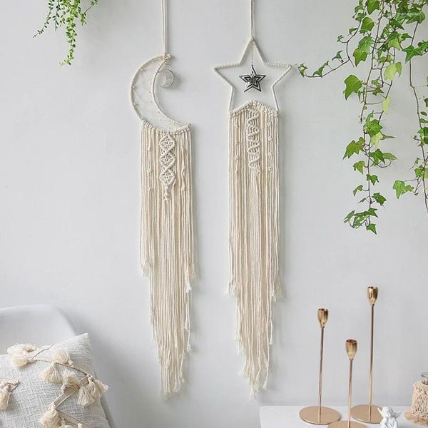 Dekorative Figuren Makrame Traumfänger Boho Home Decor Mond Ramadan Dekoration Wand Hanges Baby Nordic Room Kinder Kinderzimmer