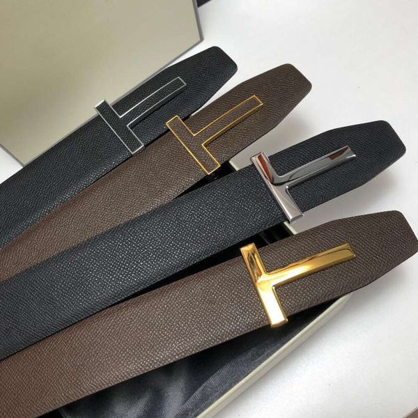 TF Toms Fords Belt neue Männer Kleidung Accessoires Gürtel Big T Buckle Mode Frauen hohe Qualitätsdesigner 3a echter Lederbund mit Kastenstaubbeutel N Na5y