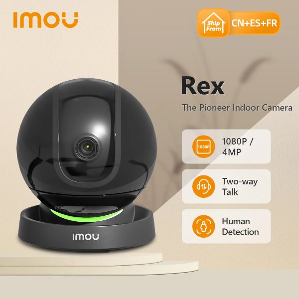 CONTROLLO IMOU REX 2MP/4MP CAMERIA IP WiFi 360 AI IN Indoor AI Detection Camera Night Vision Night PTZ Surveillance Camera Smart Home