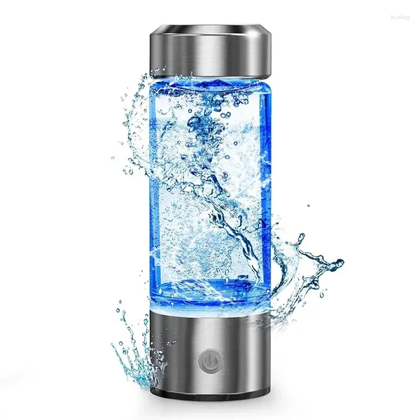 Bottiglie d'acqua da 420 ml di auto ricca di idrogeno Generatore alcalino bottiglia ionizzante ricaricabile Super Antioxidan portatile