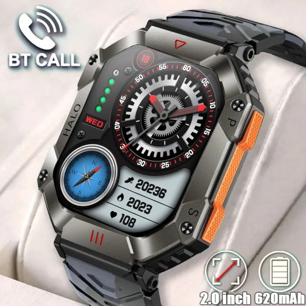 Controllo 2023New Bt Call Smart Watch Men IP68 Waterproof Watches Outdoor Sports Fitness Tracker Health Monitor Smartwatch per Android iOS