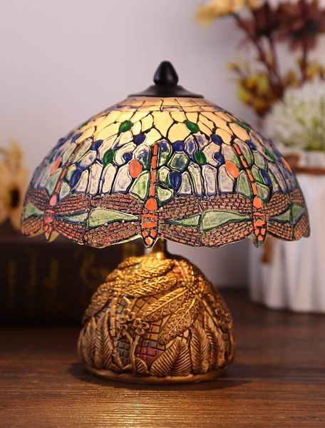 Lampada da tavolo di Dragonfly, lampada da tavolo colorata di Resina Handcraft Simulata