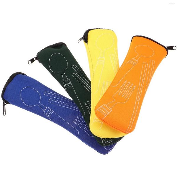 Küchenspeicher 4 PCs Accessoires Besteck Taschen Reisegeschenke Tischtuch Picknick Gabel Löffel