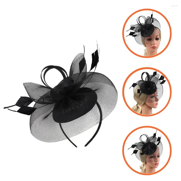 Bandanas Barrette Hat Affinatore per Halloween Party Silnet Bonnet Wedding Gauze Pearl