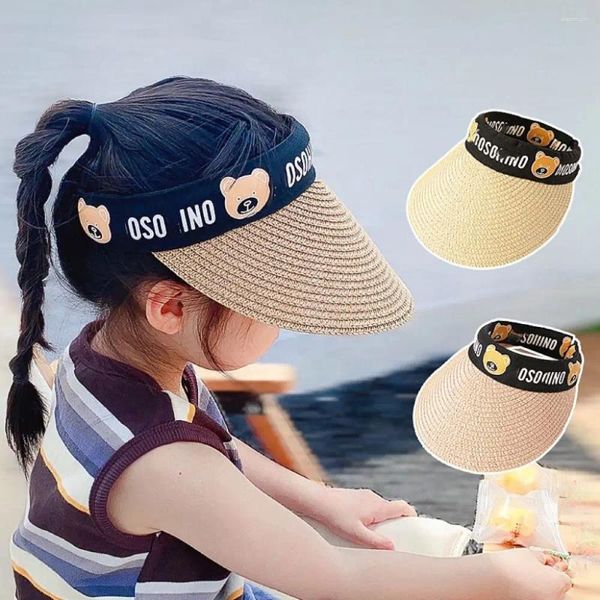 Haps Straw Braid Children Baseball Cap Travel Top Air Breathable Visor Hat Hat Selsen Caps Summer Summer