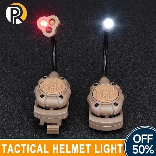 Kapsamlar Taktik Airsoft Kask Flaşı Işık MPLS Mod LED kask Işıkları Hızlı Kask Lambası Avcılık Hayatta Kalma Güvenliği El Feneri Aksesuarları