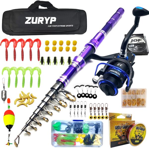 Accessori 2023 Nuovo modello di pesca telescopica COMPA COMBO PROPRIE DELLA FISATTO PURPLA PESCE SET ROFFARE PIKE PIKE KITS FULLO