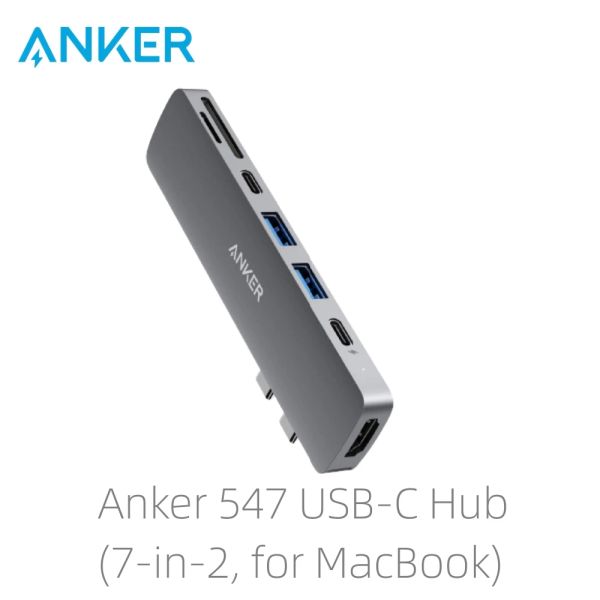 Estações Anker USB C Hub para MacBook, 7in2 USB C a C Adaptador C, compatível com Thunderbolt 3 Port, 100W Power Delivery, 4K HDMI, USB C