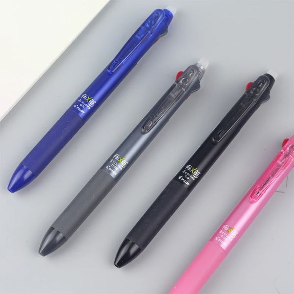 PENS 1PC Pilot Erlöser geläblicher Gel -Stift -Frixion -Ball 2 in 1 mehrfarbiger Stift 0,5/0,38 mm LKFB40EF Einziehbarer Gel -Stiftschule Schreibwaren