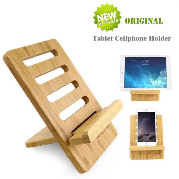 Ständer iCozzier Bambus einstellbarer Tablet -Ständer Multiangle Tragbarer Halter für iPad oder Handys