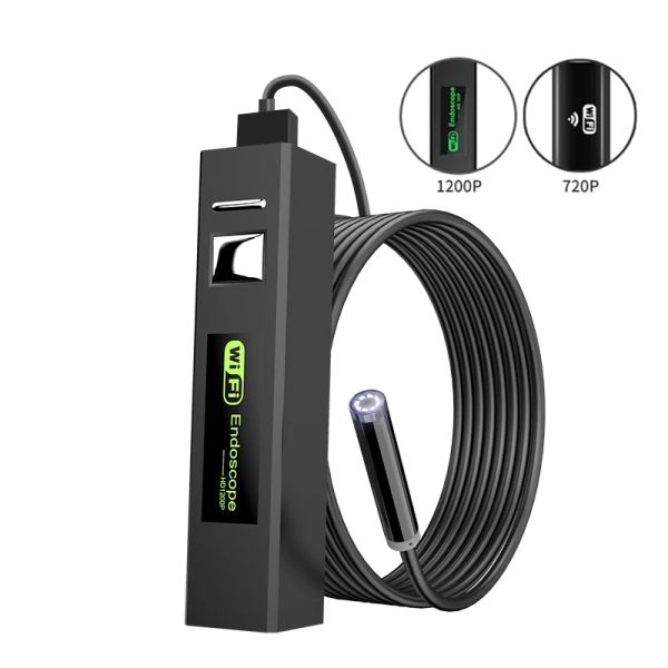 Câmeras Jingleszcn 1200p Wi -Fi Endoscope Câmera IP67 Cabo Hard Cabo de Android IOS Android Endoscópio de Inspeção de Inspeção para Carros