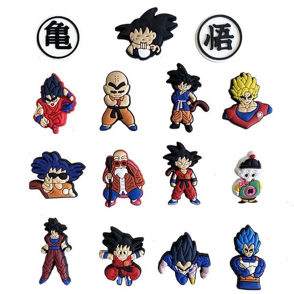 Anime Charms Wholesale Memórias de Infância Dragon Figuras Series Funny Gift Cartoon Charms Sapatos Acessórios para calçados PVC Decoração de fivela de borracha macia Cado