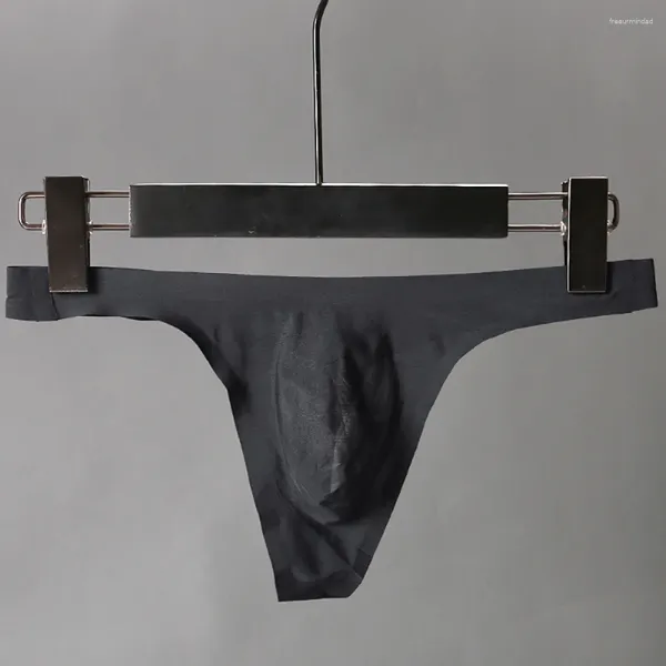 Underpants Sexy Men Low Rise Exceptável cuecas de tanga respirável T-Back Underwear