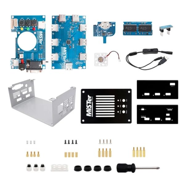 Aksesuarlar Terazik De10nano Parçaları Mister DIY Metal Kılıfları Mister FPGA için DE10Nano Ana Kurulu/ IO Board ve Mister USB HUB