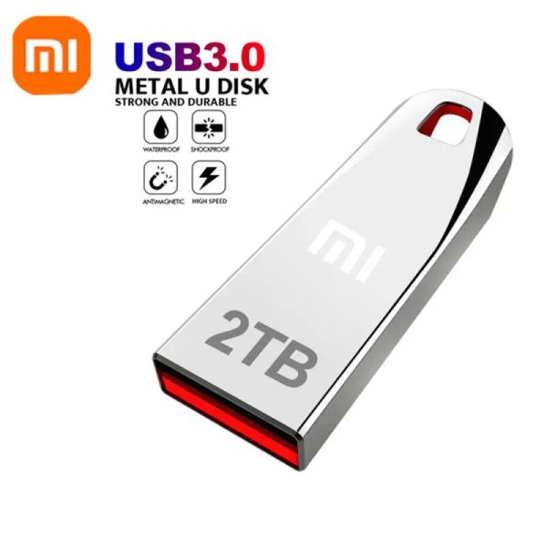 Gabinete xiaomi USB 3.0 Alta velocidade flash acionamento 2TB 1 TB Pendrive Disco de flash à prova d'água 512 GB 256 GB U Memória de armazenamento externo de disco USB