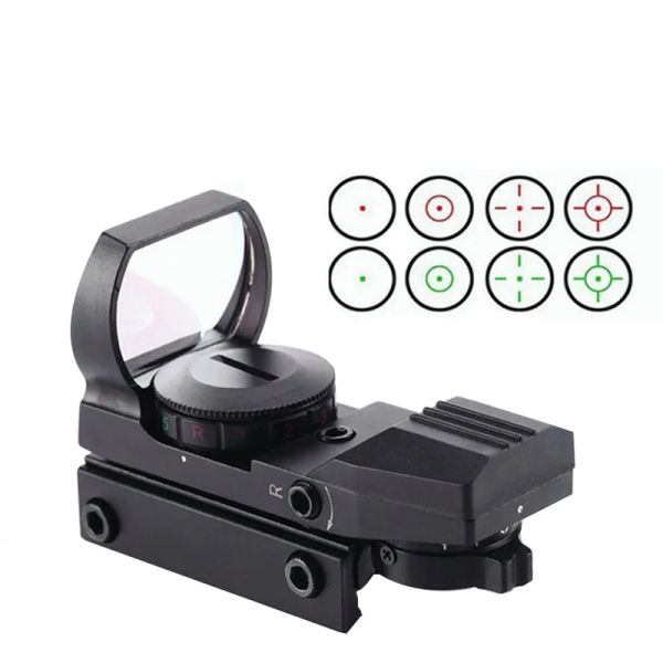 Scopi 11 mm/20 mm Rail olografica rossa punta a punto 4 reticolo accessori per caccia di ambito tattico Accessori Spotting Scope per la caccia al sorso di fucile