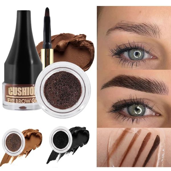 Enhancer 4 Farben Braun Black Eyebrow Creme Enhancer wasserdichte langlastende Luftrundfarbe Farbstoffsbrauen Gel Tinted Make -up Flüssige Augenbrauen