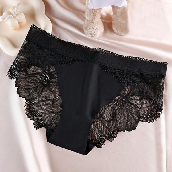 Frauenhöhe sexy Spitze Unterwäsche transparente Briefs Tangas Knickers weich für weibliches atmungsaktives Netz